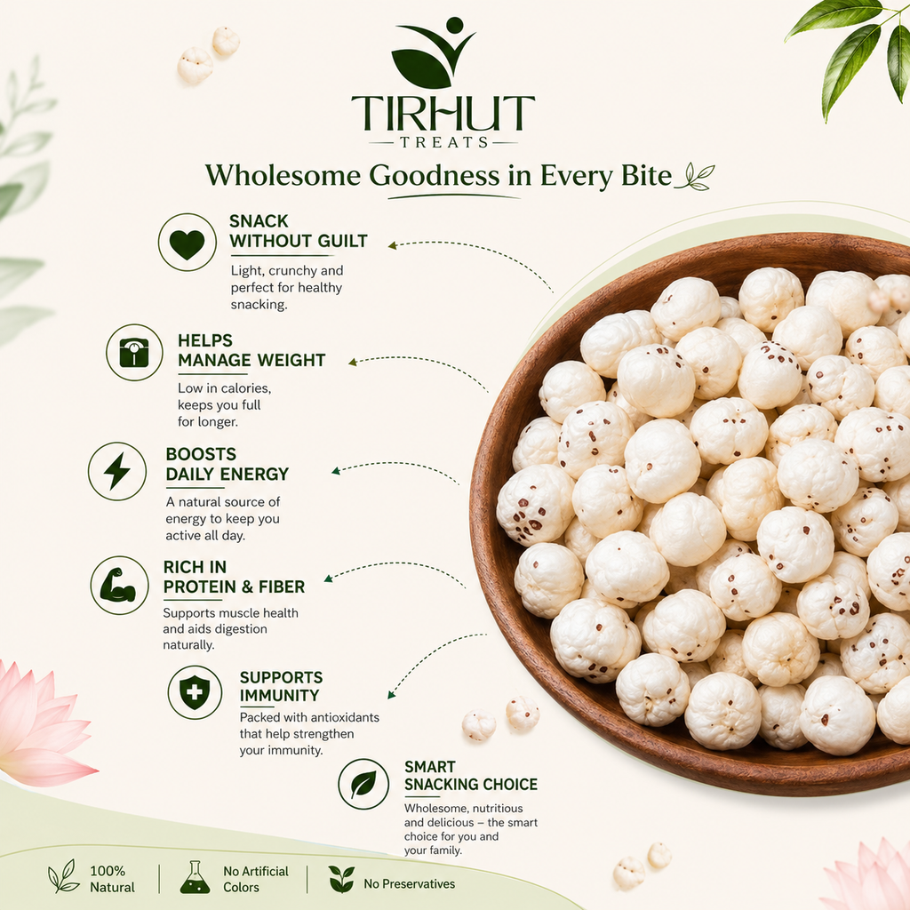 Tirhut Treats Premium Makhana (Fox Nuts) – 200g